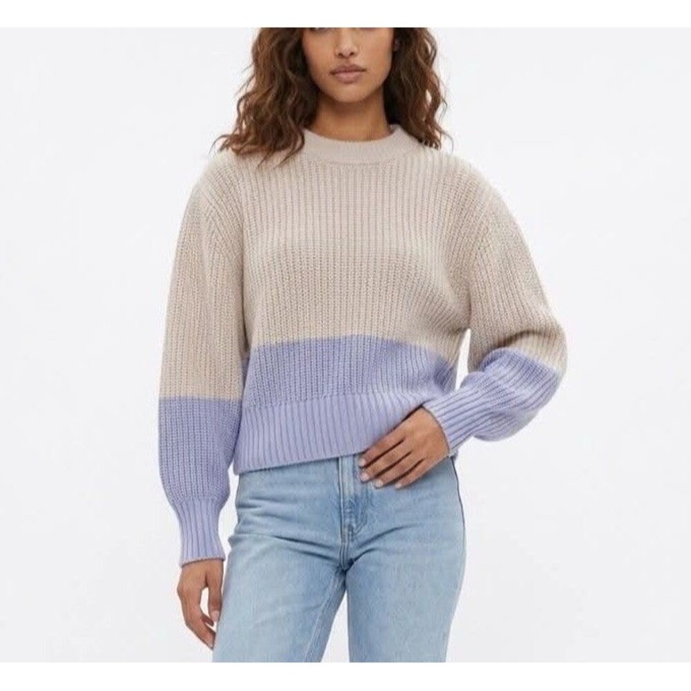 Chunky Knit Jumper Sweater Women’s Size XS Color Block